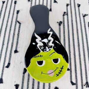 NEW B Harbor Collection Bride Of Frankenstein Halloween Spoon Rest